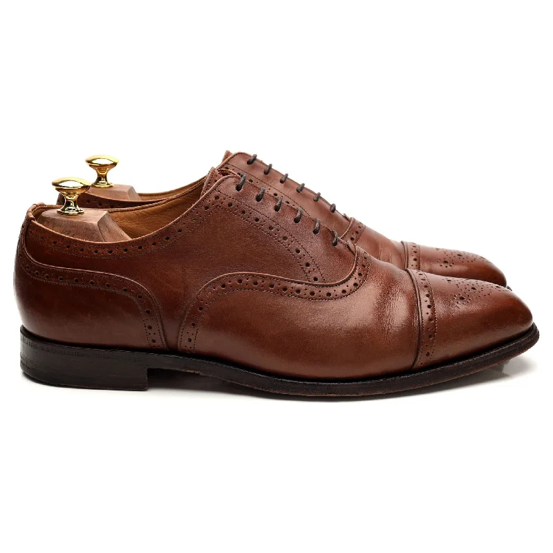 Waterproof Loafers 'Kensington' Brown Leather Oxford Brogue UK 10.5