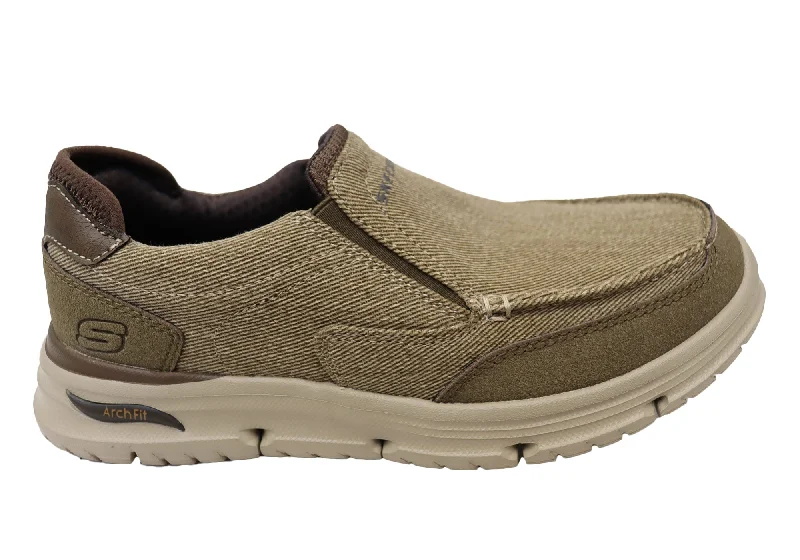 Stylish Winter Footwear Skechers Mens Arch Fit Vortell Rothler Comfortable Slip On Shoes