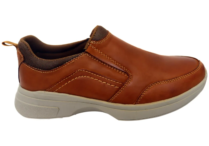 Classic Hiking Boots Explorer Ramone Mens Comfortable Leather Slip On Casual Shoes