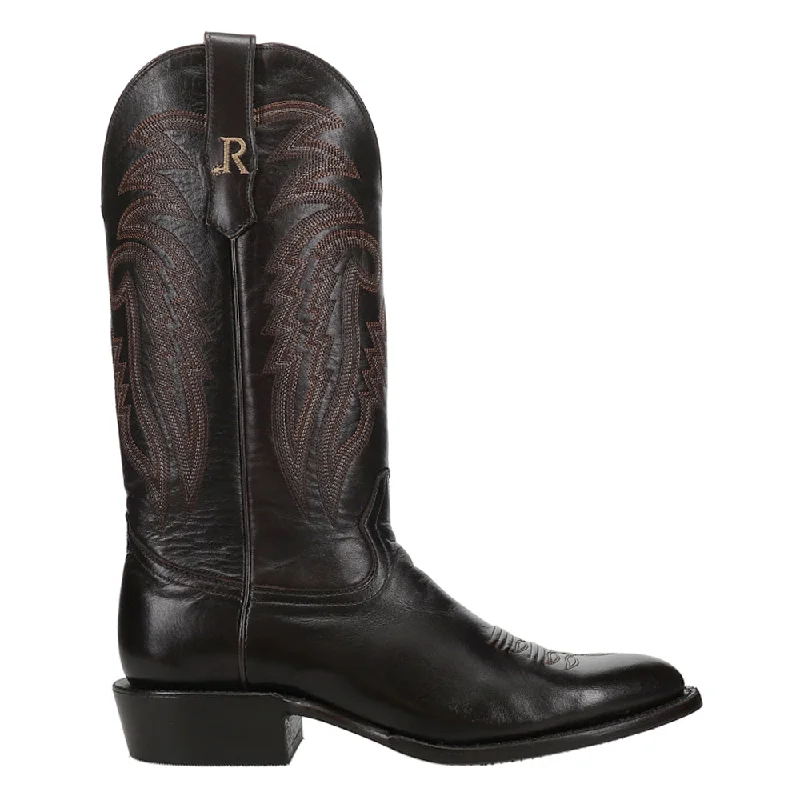 Durable Sports Sneakers Sinatra Cowhide Medium Embroidered Round Toe Cowboy Boots