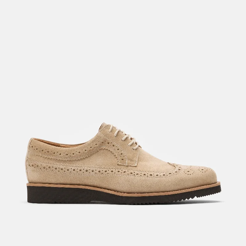 Affordable Running Shoes Alexander Desert Sand Suede Longwing Sneakers