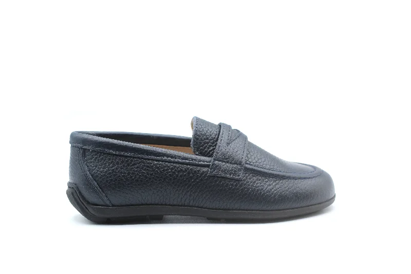 Casual Snow Shoes Gravitas Navy Pebbled Loafer