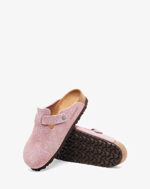 Comfortable Heeled Shoes Birkenstock Boston Clog Stüssy Dusty Pink