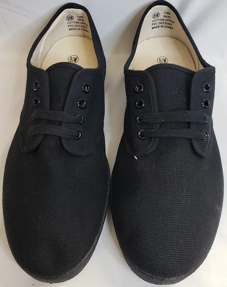 Best Sneakers For Running Pluribus -- Black Canvas Oxford -- Wide Width -- All Black