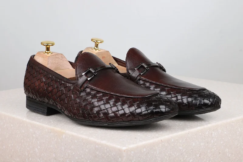 Comfortable Formal Footwear Formal Slippons-Brown