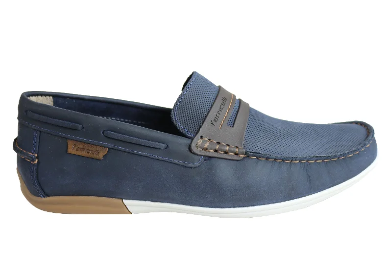 High Fashion Footwear Ferricelli Mitchell Mens Leather Casual Loafer Shoes Made In Brazil High Fashion Footwear Ferricelli Mitchell Mens Leather Casual Loafer Shoes Made In Brazil
