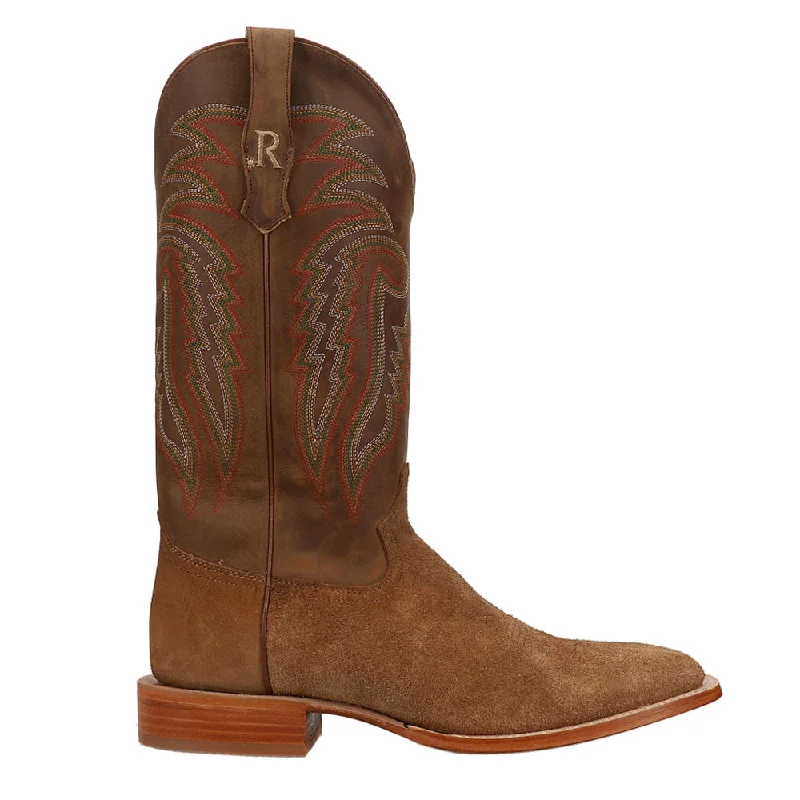 Comfortable Sandals For Summer Rough Out Wide Square Toe Cowboy Boots
