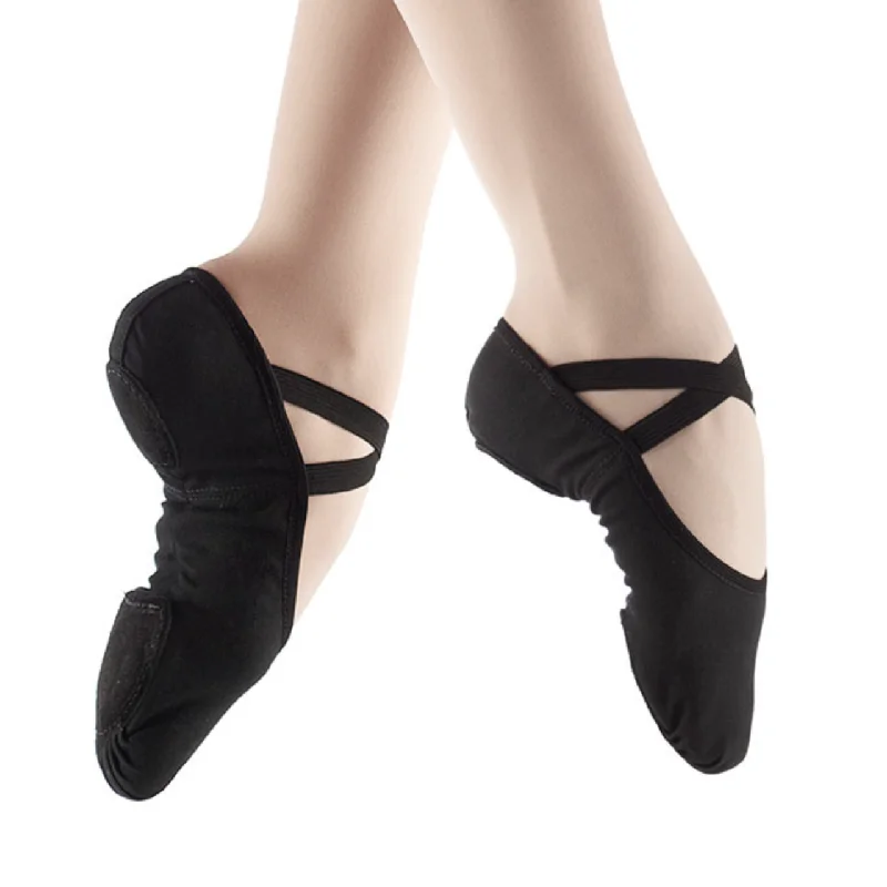 Fashionable Summer Shoes So Danca Black Stretch Canvas Ballet Slipper