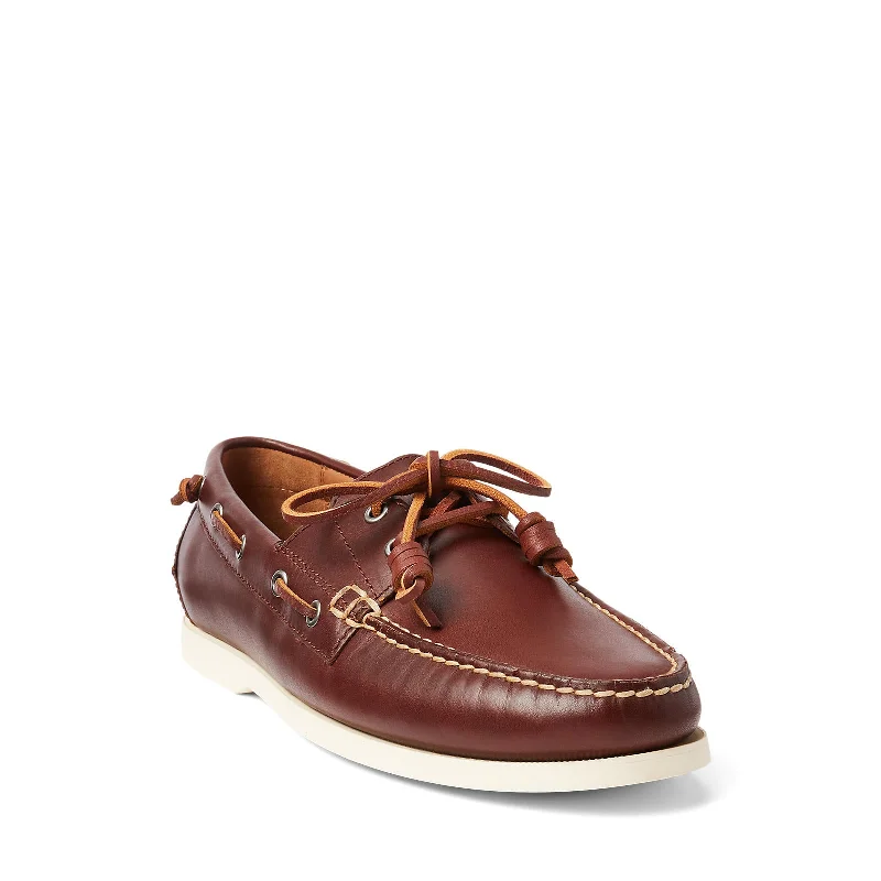 Comfortable Work Sneakers Merton Slip On Boat Shoe - Deep Saddle Tan