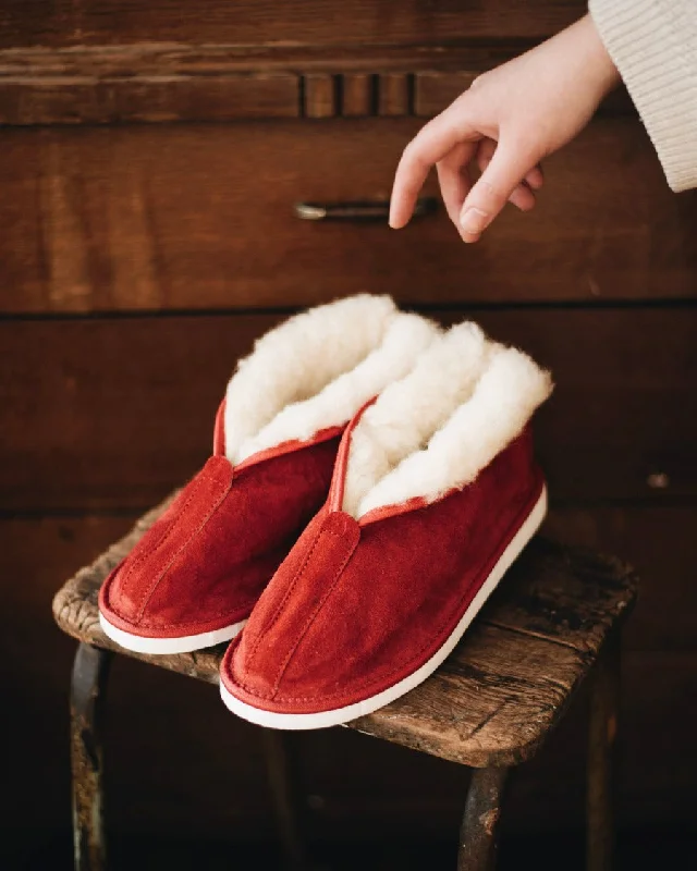 Formal Wedding Shoes Women's Red Slipper Boots