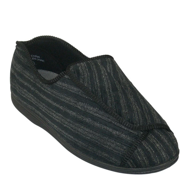 Comfortable Flats For Work Velcro Cord Mens Diabetic Slpr
