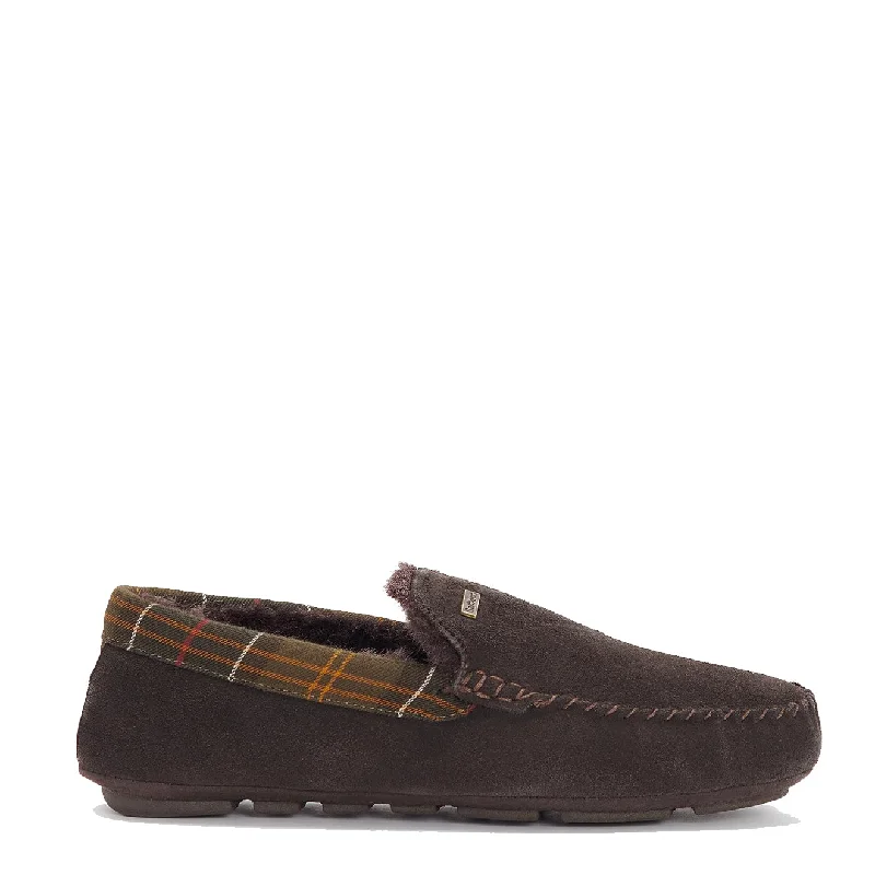 Stylish Sneakers For Running Barbour Monty Moccasin Slipper Brown Suede