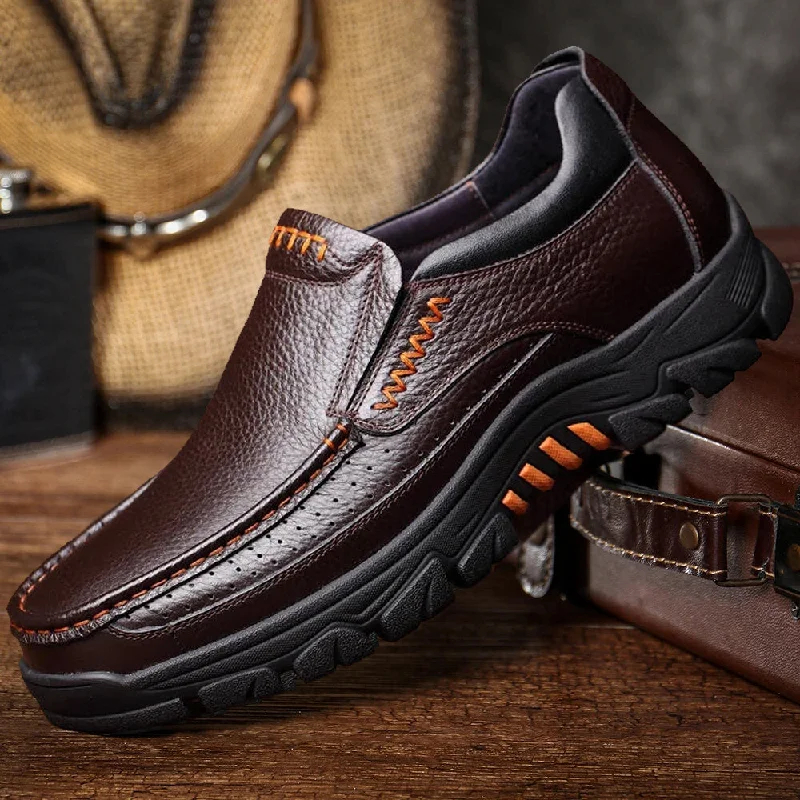 Comfortable Snow Boots Kaegreel Men's Cow Leather Waterproof Comfy Non Slip Soft Slip On Casual Shoes Comfortable Snow Boots Kaegreel Men's Cow Leather Waterproof Comfy Non Slip Soft Slip On Casual Shoes