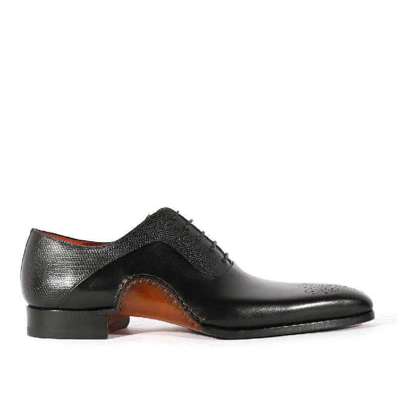 Stylish Boots For Work Magnanni 20120 Sanchez II Men's Shoes Black Grabado Print / Calf-Skin Leather Oxfords (MAGS1122) Stylish Boots For Work Magnanni 20120 Sanchez II Men's Shoes Black Grabado Print / Calf-Skin Leather Oxfords (MAGS1122)
