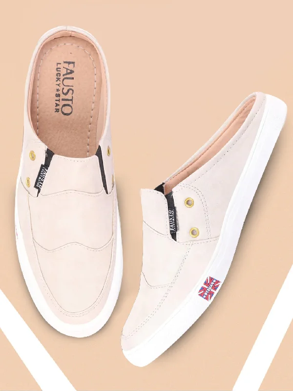Best Running Sneakers Men Cream Casual Slip-On Shoes