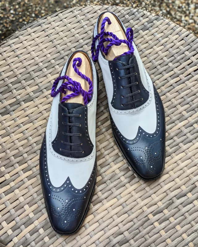 Casual Sandals For Sale Ascot Gatsby - Navy & White Calf