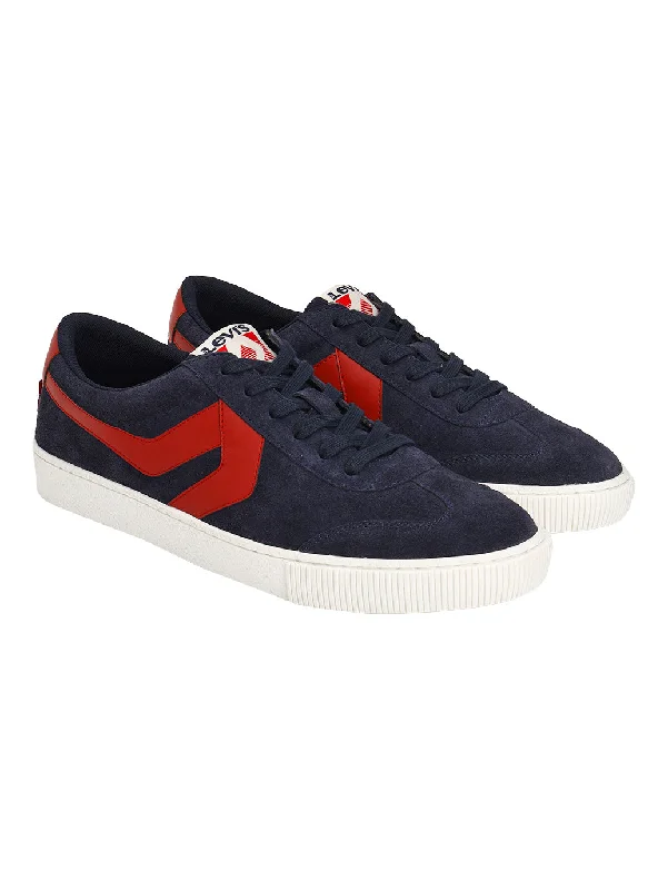 Fashionable Moccasins Men's Dark-Blue Colorblock Sneakers