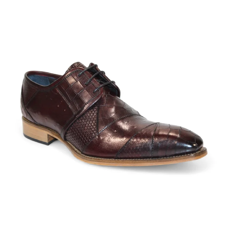 Comfortable Sandals For Summer Duca Imperio Men's Shoes Burgundy Calf-Skin Leather/Calf Print Oxfords (D1154) Comfortable Sandals For Summer Duca Imperio Men's Shoes Burgundy Calf-Skin Leather/Calf Print Oxfords (D1154)
