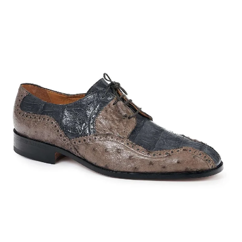 Breathable Sports Shoes Mauri Designer Shoes Exotic Skin Men's Pruno Grey & Pepper Baby Croc & Ostrich Oxfords 4866(MA4807) Breathable Sports Shoes Mauri Designer Shoes Exotic Skin Men's Pruno Grey & Pepper Baby Croc & Ostrich Oxfords 4866(MA4807)