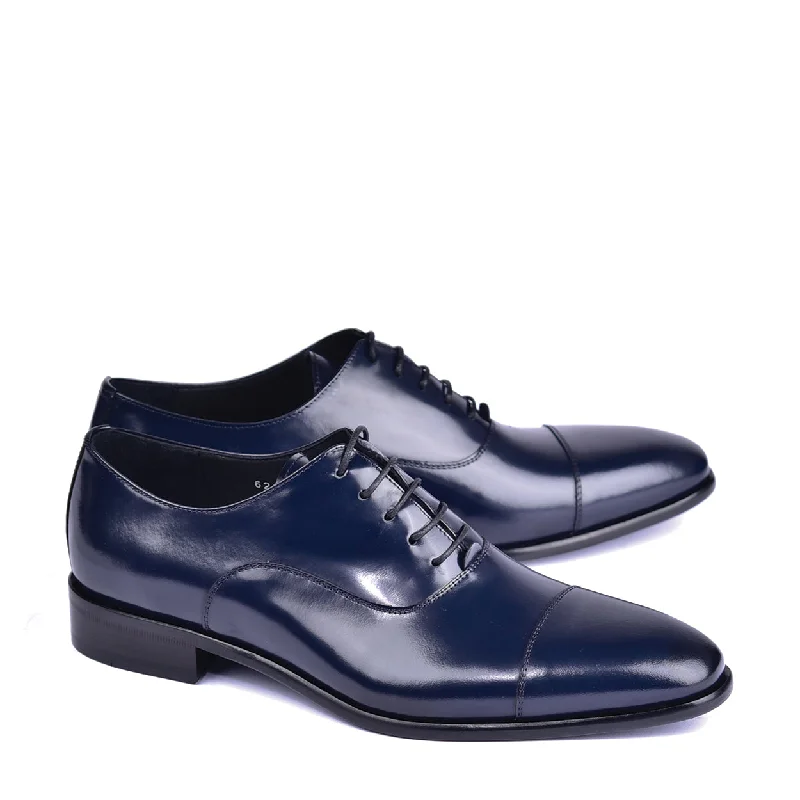 Casual Walking Boots Corrente C0094 6265 Men's Shoes Navy Shiny Calf Skin Leather Cap toe Lace Up Oxfords (CRT1449) Casual Walking Boots Corrente C0094 6265 Men's Shoes Navy Shiny Calf Skin Leather Cap toe Lace Up Oxfords (CRT1449)