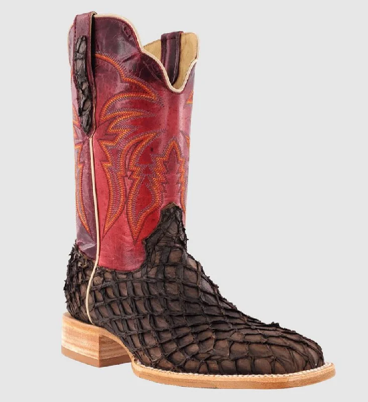 Designer Sneakers For Sale R. Watson Mens Matte Chocolate Pirarucu Fish Exotic Boot RW7800-2 Designer Sneakers For Sale R. Watson Mens Matte Chocolate Pirarucu Fish Exotic Boot RW7800-2
