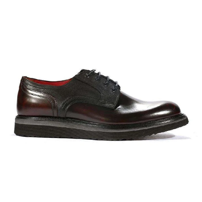 Comfortable Platform Shoes Corvari Men's Dover Rosso Red Oxfords (COR1014)