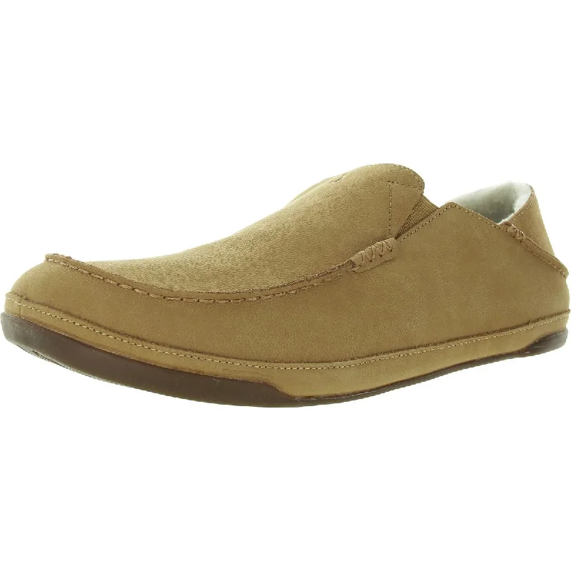 Outdoor Athletic Shoes Kipuka Hulu Mens Leather Shearling Lined Moccasin Slippers