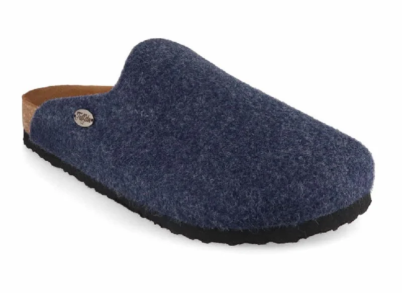 Luxury Boots For Sale Tuffeln® Felt Mules «Famos», jeans blue