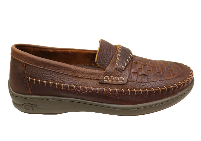 Classic Flat Shoes Slatters Glenelg Mens Comfort Leather Slip On Casual Shoes Moccasins