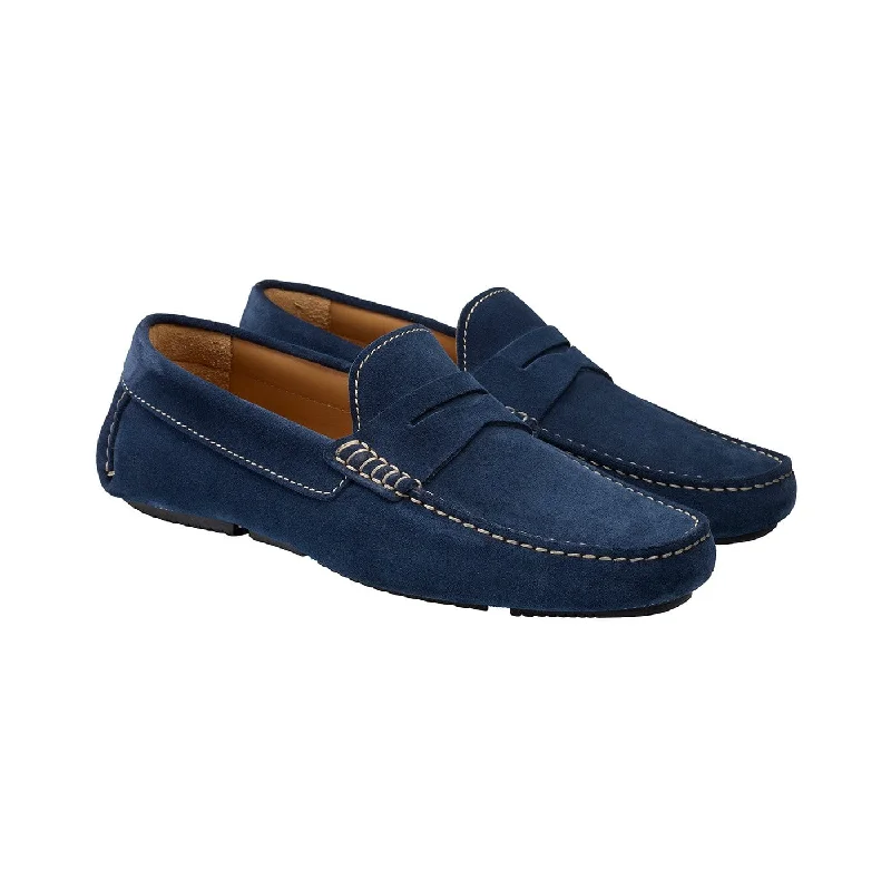 Sporty Casual Shoes Torino  Navy Suede