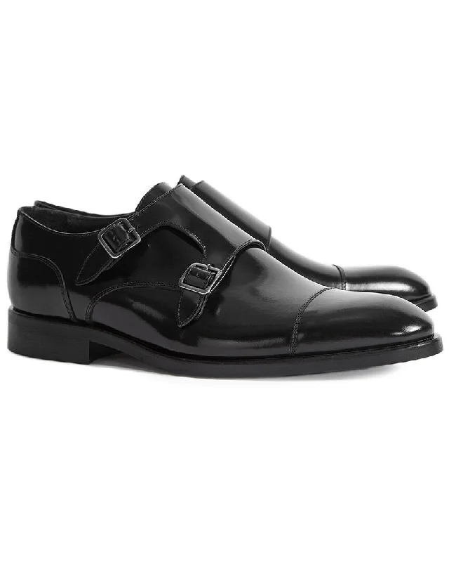High Quality Sneakers Reiss Rivington Patent Double Monk Strap Shoe