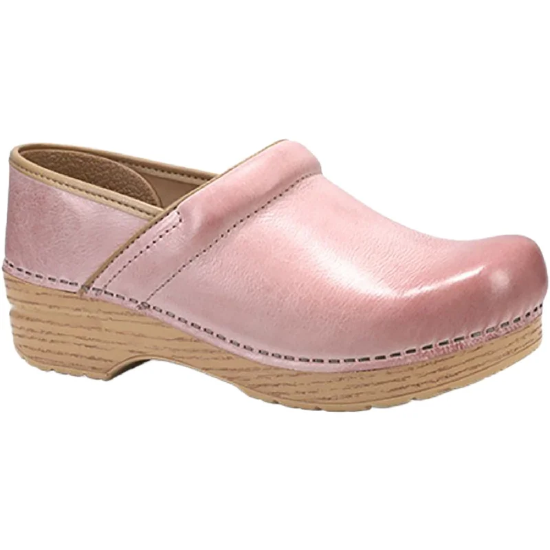 Best Hiking Boots For Winter Women's Dansko Professional Clog Pink Milled Burnished Leather