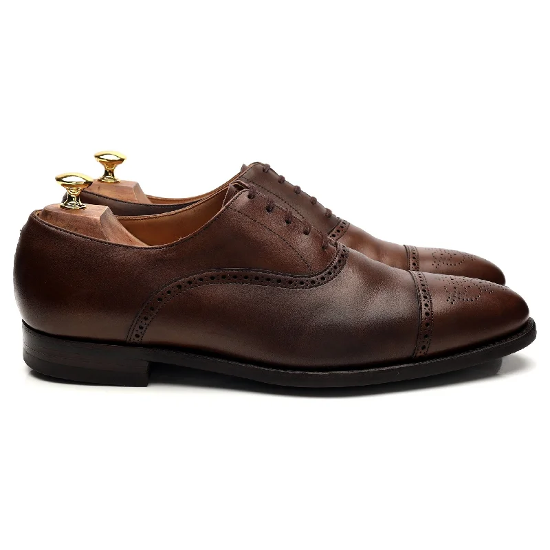 Fashionable Sneakers Collection 'Malton' Brown Leather Oxford Brogues UK 10 E