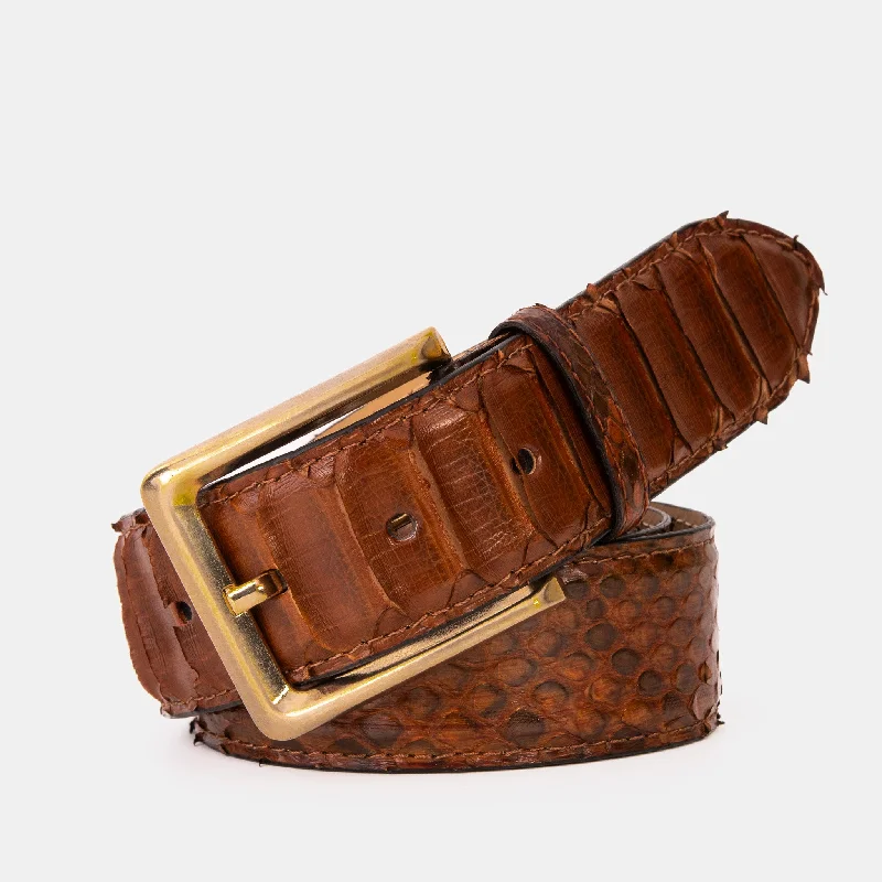 Formal Leather Shoes The Boss Tan Pythn Snk Leather Belt