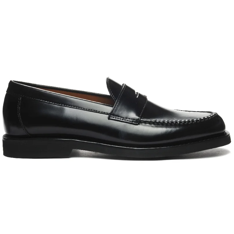 Leather Casual Shoes Ryan Brushed Polaris - Black