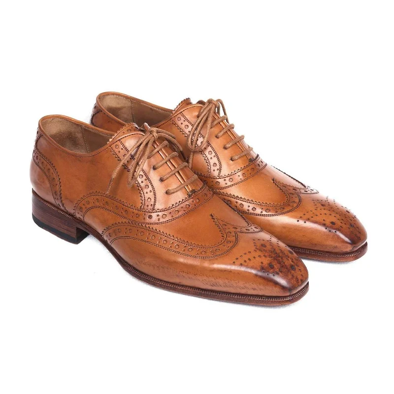 Comfortable Platform Shoes Paul Parkman Handmade Designer Shoes Wingtip Cognac Oxfords (PM5604) Comfortable Platform Shoes Paul Parkman Handmade Designer Shoes Wingtip Cognac Oxfords (PM5604)