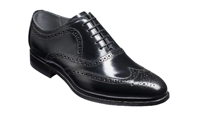 Casual Snow Shoes Barker Hampstead Classic Oxford brogue - Hi Shine Black