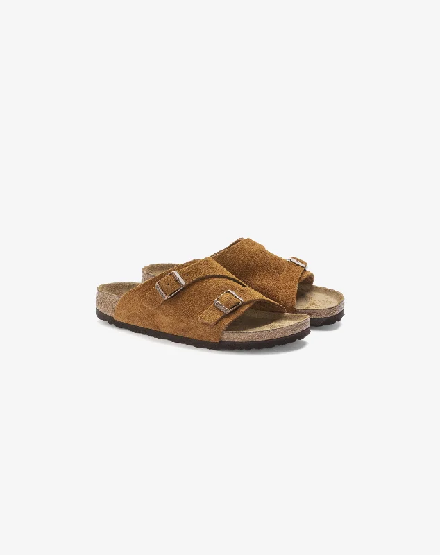 Running Shoes For Sale Birkenstock Zürich Suede Leather Sandal "Brown"