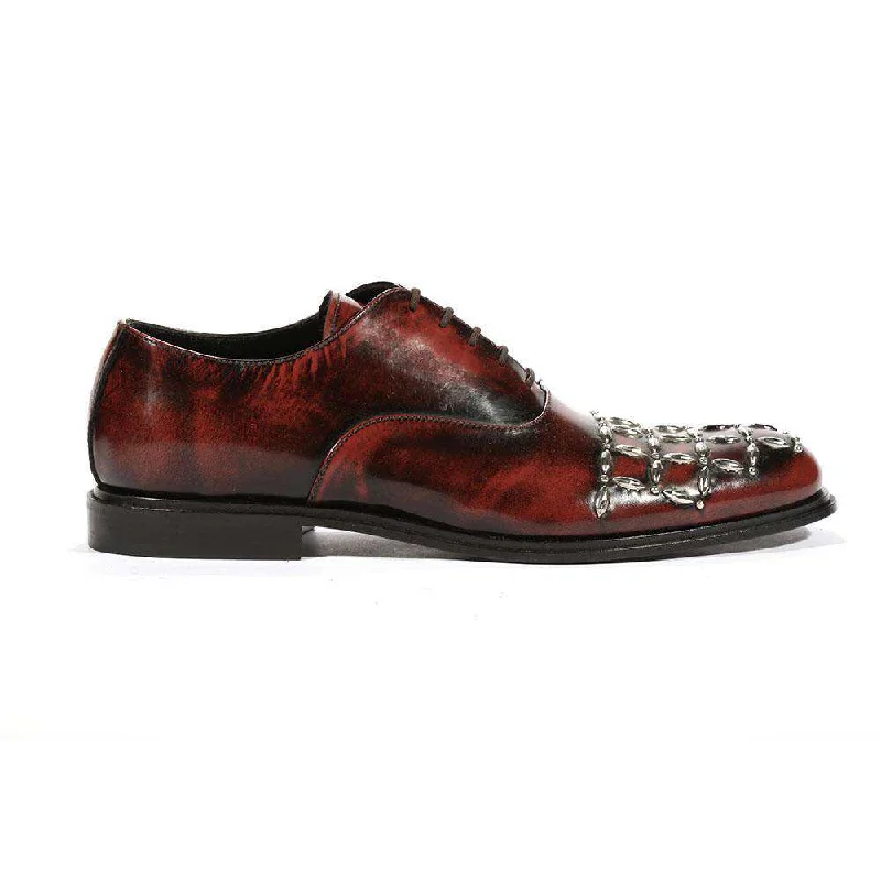 Formal Dress Footwear Cesare Paciotti Luxury Italian Men's Oxfords Baio Bordeaux J Designer Shoes (CPM5442)