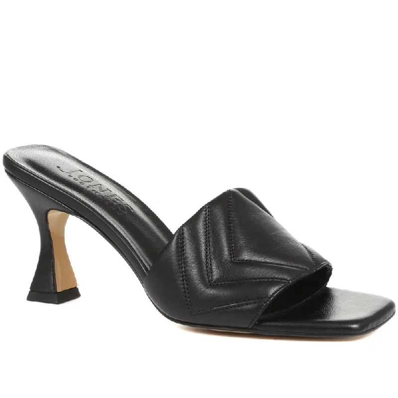 Waterproof Sports Shoes Bianka Quilted Leather Heeled Mules - BIANKA / 322 276