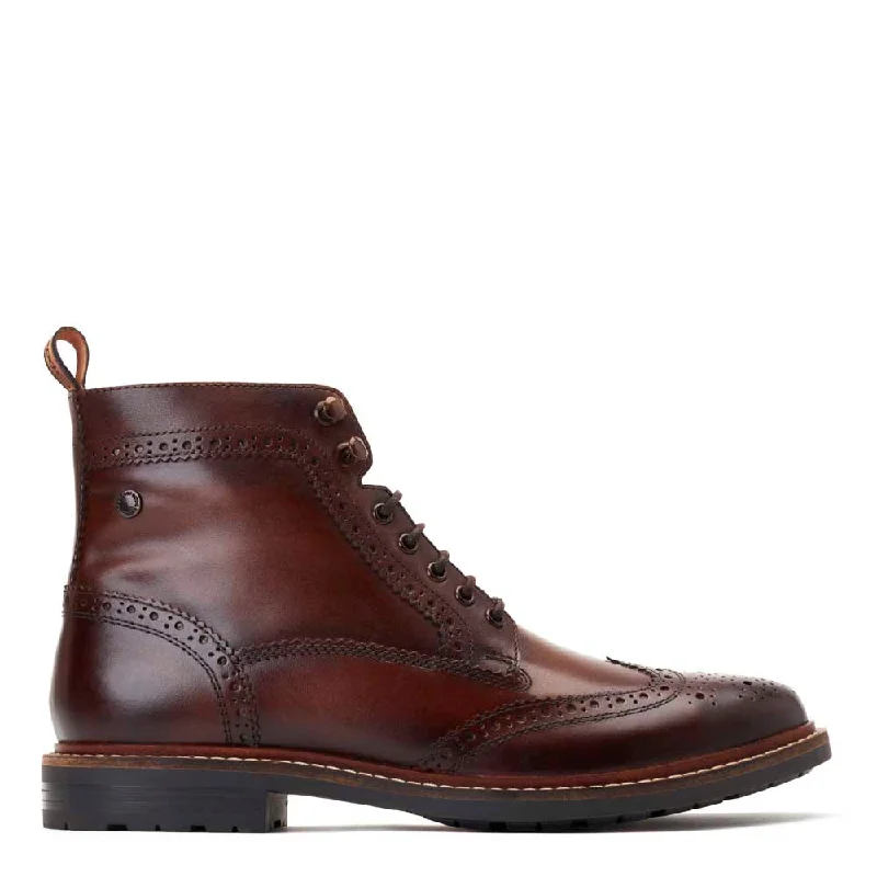 High Fashion Footwear Dealer Burnished Brogue Boots