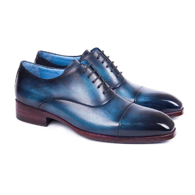 Waterproof Hiking Boots Paul Parkman Handmade Designer Shoes Men's Blue & Turquoise Calfskin Captoe Oxfords (PM5806) Waterproof Hiking Boots Paul Parkman Handmade Designer Shoes Men's Blue & Turquoise Calfskin Captoe Oxfords (PM5806)