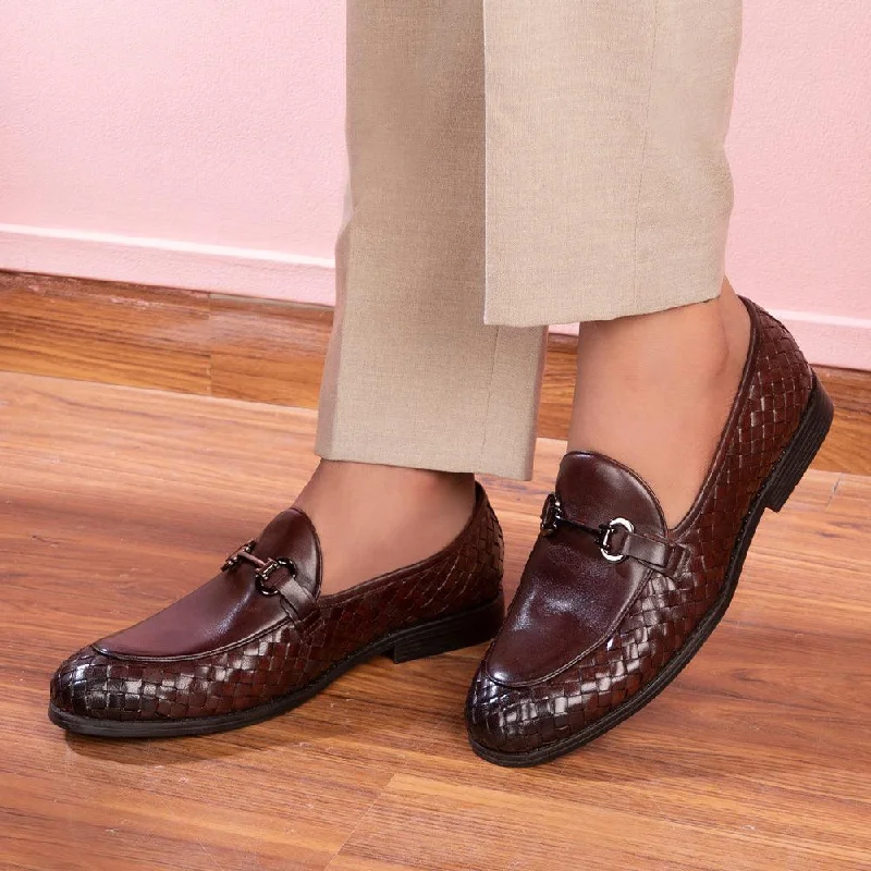 Best Hiking Shoes Online The Comme Brown Men's Leather Loafers Tresmode
