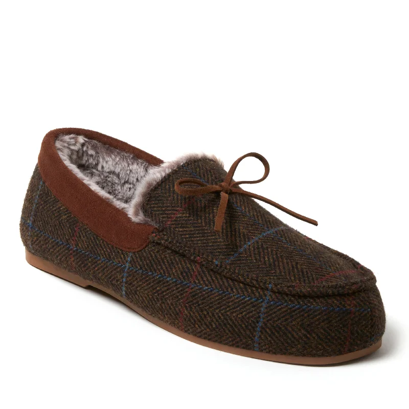 Luxury Boots For Sale Dearfoams Men's Atlas Plaid Driving Moccasin House Shoe Slipper