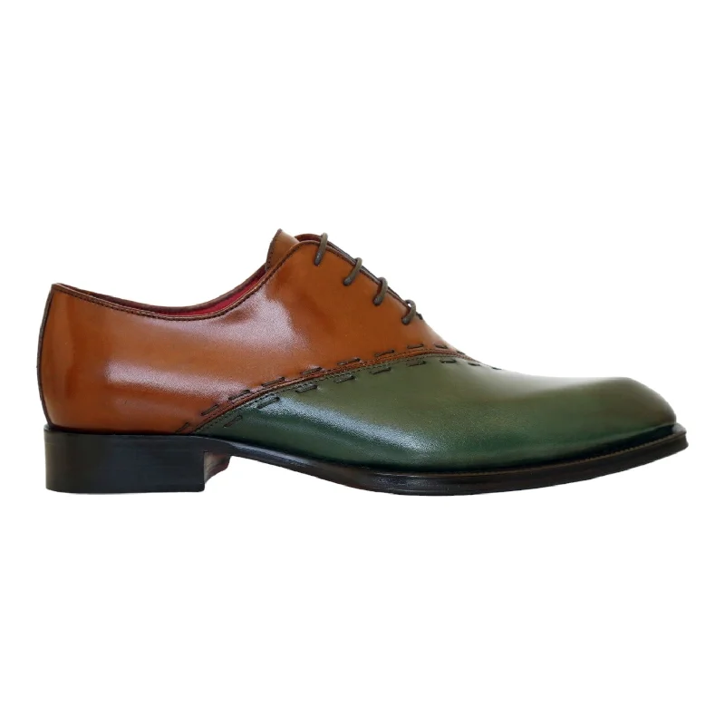 Casual Sandals Collection Emilio Franco Aristide Men's Shoes Green/Brown Calf-Skin Leather Oxfords (EF1237) Casual Sandals Collection Emilio Franco Aristide Men's Shoes Green/Brown Calf-Skin Leather Oxfords (EF1237)