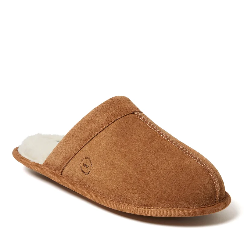 Chic High Heels Collection Dearfoams Men's Kirk Genuine Suede Scuff House Slipper