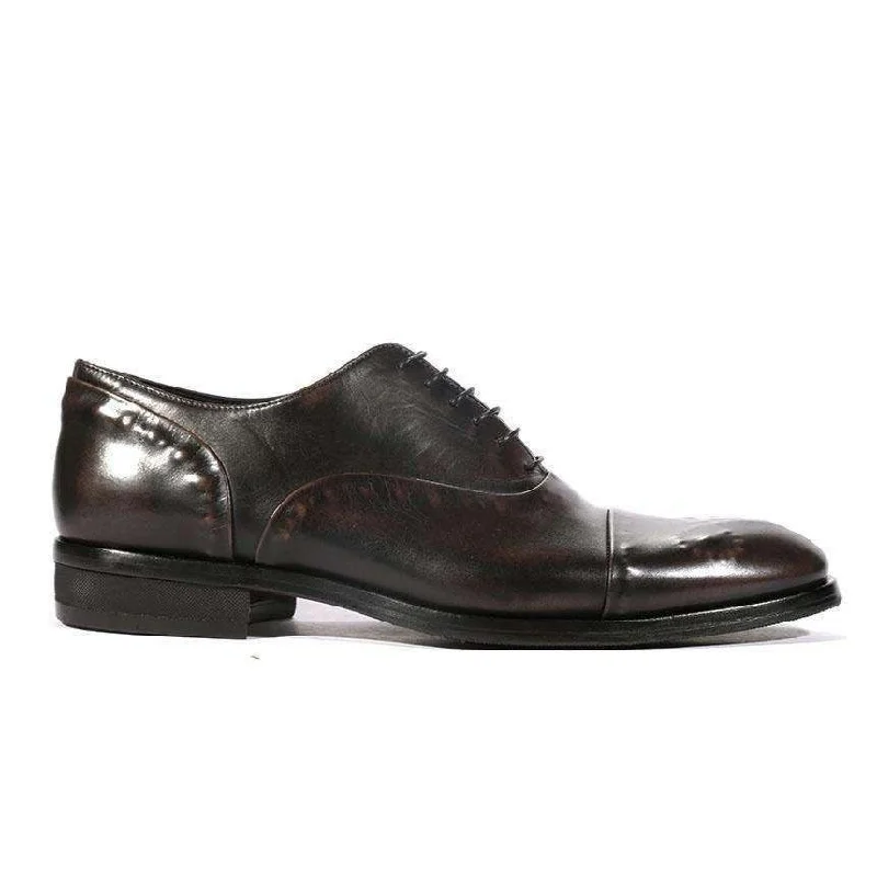 Designer Sneakers For Sale Corvari Men's Gioia Calf-Skin Black Oxfords (COR1011)