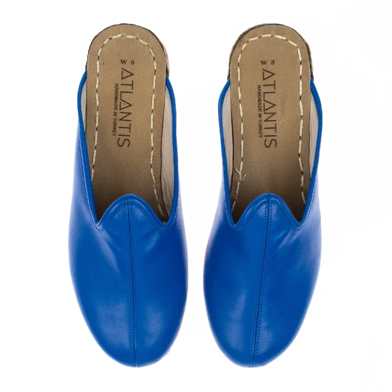 Fashionable Hiking Shoes Men's Azure Blue Turkish Slippers