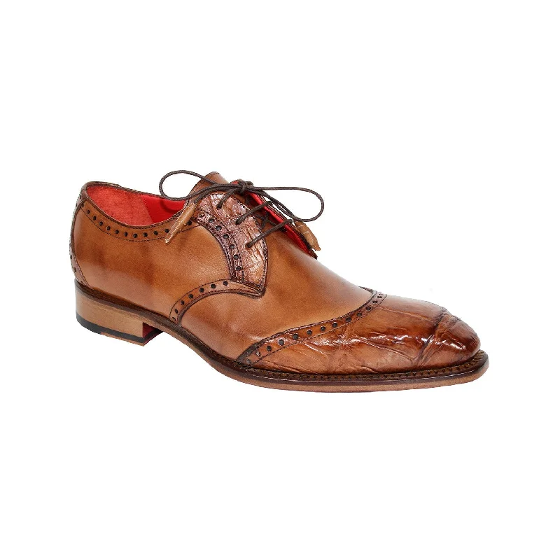 Chic High Heels Collection Fennix Jax Men's Shoes Brandy Alligator/Calf Leather Exotic Oxfords (FX1090) Chic High Heels Collection Fennix Jax Men's Shoes Brandy Alligator/Calf Leather Exotic Oxfords (FX1090)