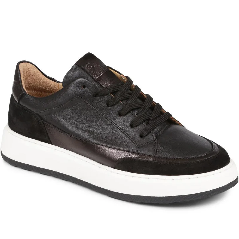 Fashionable Summer Shoes Scarlette Leather Trainers - SCARLETTE / 324 600